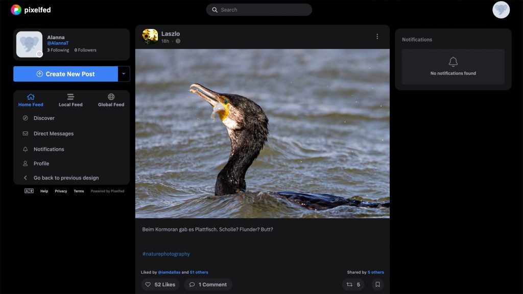 Pixelfed — موقع Instagram موحد